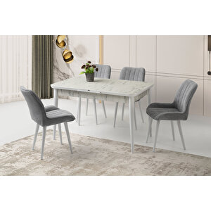 Rüzgar Hg Masa, Alora Sandalye, Marmo, 130x80