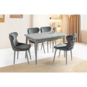 Rüzgar Hg Masa, İnci̇ Sandalye, Açik Gri̇, 120x70