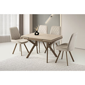 Kri̇stal Masa, Alora Sandalye, Si̇don, 110x70