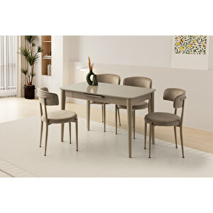 Madri̇d Hg Masa, Armoni̇ Sandalye, Cappi̇ci̇no, 120x70