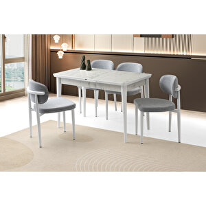 Rüzgar Hg Masa, Perla Sandalye, Marmo, 120x70