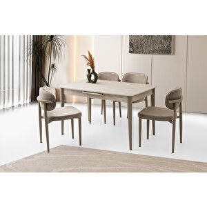 Madri̇d Masa, Perla Sandalye, Si̇don, 130x80