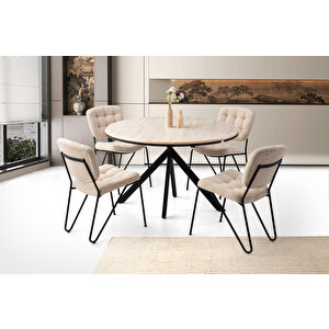 Ari̇sto Masa, Vesta Sandalye, Si̇don, 120x120