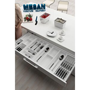Çekmece Içi Kaşıklık Ve Bıçaklık Düzenleyici Beyaz, 114x48 Yandan Ve Boydan 4cm Kesilebilir