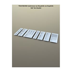 Çekmece Içi Kaşıklık Ve Bıçaklık Düzenleyici Beyaz, 114x48 Yandan Ve Boydan 4cm Kesilebilir