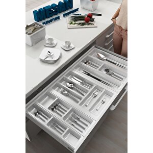 Mutfak Çekmece Içi Kaşıklık 94cm X 48cm Yanlar Ve Boydan 4cm Kesilebilir, Beyaz
