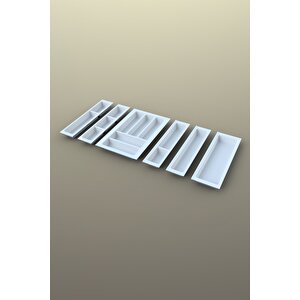 Mutfak Çekmece Içi Kaşıklık 84cm X 48cm Yanlar Ve Boydan 4cm Kesilebilir, Beyaz