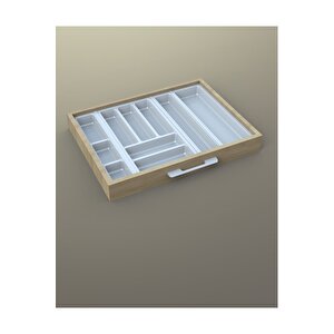 Mutfak Çekmece Içi Kaşıklık 64cm X 48cm Yanlar Ve Boydan 4cm Kesilebilir, Beyaz