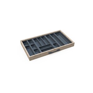 Mutfak Çekmece Içi Düzenleyici, Kaşıklık 84cm X 48cm Yanlar Ve Boydan 4cm Kesilebilir, Antrasit