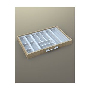 Mutfak Çekmece Içi Kaşıklık 74cm X 48cm Yanlar Ve Boydan 4cm Kesilebilir, Beyaz