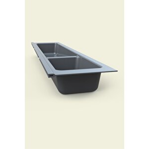 Mutfak Çekmece İçi Modüler İki Bölmeli Kaşıklık 11cmx48cm(boydan 4cm Kesilebilir)