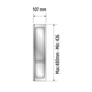 Mutfak Çekmece İçi Modüler İki Bölmeli Kaşıklık 11cmx48cm(boydan 4cm Kesilebilir)