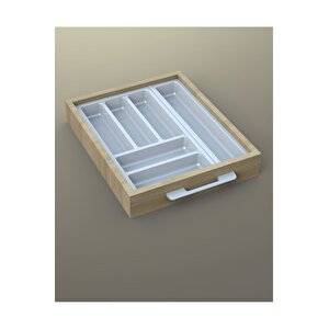 Mutfak Çekmece Içi Kaşıklık 39cm X 48cm Yanlar Ve Boydan 4cm Kesilebilir, Beyaz