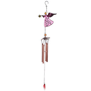 Masal Perisi Metal Rüzgar Çanı, Pembe, 77x16 Pembe