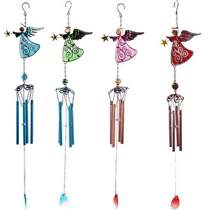 Masal Perisi Metal Rüzgar Çanı, Pembe, 77x16 Pembe