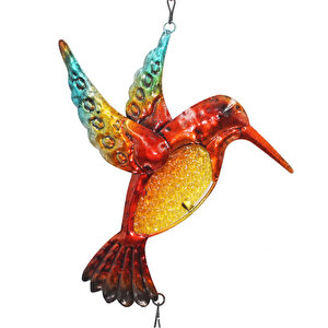 Sinek Kuşu Metal Rüzgar Çanı, Kırmızı, 86x18 Kırmızı