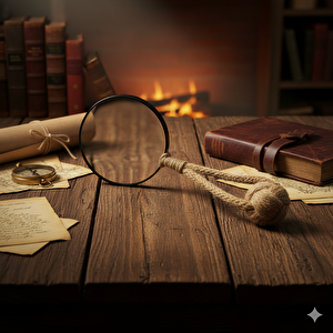 Hasır Saplı Büyüteç, Pirinç, 21x7