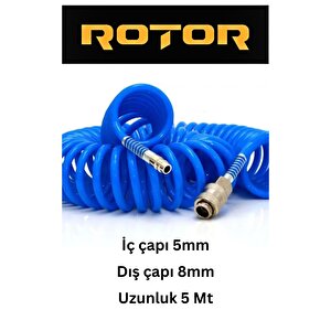 Pu0508  (5x8x5) Kompresör Spiral Hava Hortumu  5mt