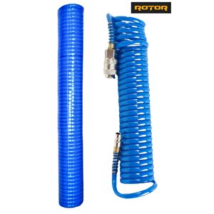 Pu0508 (5x8x15)  Kompresör Spiral Hava Hortumu  15mt Sarı