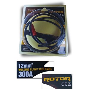 Kablolu Kaynak Pensesi (elektrod Tutucu) Kablo Takımı 12 Mm2, 300a, 190 Cm