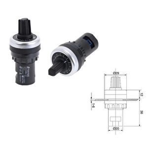 Tayee 1k Potansiyometre Tek Turlu 0,5w 22mm Çap