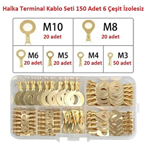 Halka Terminal Kablo Seti 150 Adet 6 Çeşit İzolesiz