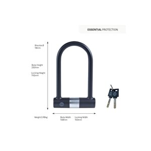 Essential U - Bisiklet Kilidi - Anahtarlı