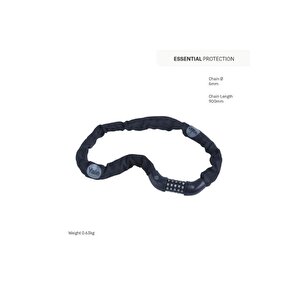 Essential Zincirli Bisiklet Kilidi 900mm  Şifreli  Ychco6902