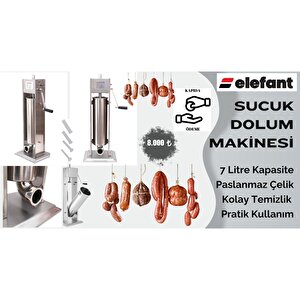 Ml-s7 Paslanmaz Sosis Doldurucu / Sucuk Yapma Makinesi 7kg