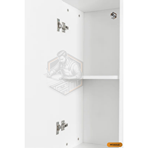 Tamamı Mdf Özel Ölçülü Dolap Modeli Beyaz / Safir Meşe