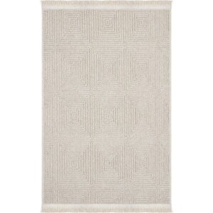 Mirage Bej Halı Bukle Dokuma Kaymaz Taban Yıkanabilir Halı Modern Oturma Odası Salon Halı 160x230 cm