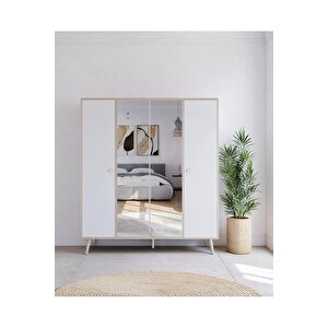 Aden (4)dört Kapaklı Aynalı Gardırop /elbise Dolabı / Gardırop