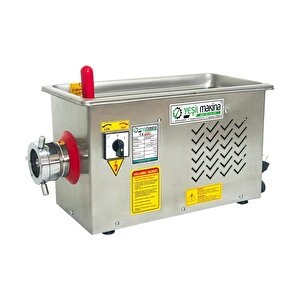 Yeşil Ykm12 220v 0,55kw 12 No Et Kıyma Makinası Geri Çekmeli Sucuk Aparatlı 100kg/saat