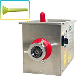 Yeşil Ykm12 220v 0,55kw 12 No Et Kıyma Makinası Geri Çekmeli Sucuk Aparatlı 100kg/saat