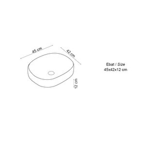 Tezgahüstü Lavabo Ey-4711ms Mat Si̇yah