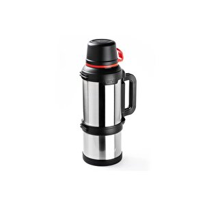 Tantitoni Okadi Travel Kulplu Silver Paslanmaz Çelik Termos 3,6 Lt