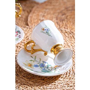 Kai-07517 Lansy 6lı Kahve Fincan Takımı Karışık