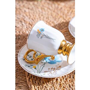 Kai-07517 Lansy 6lı Kahve Fincan Takımı Karışık