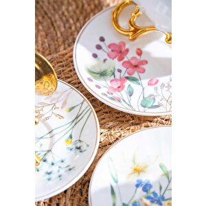 Acar Kai-07517 Lansy 6lı Kahve Fincan Takımı Karışık