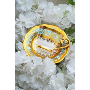 Hxf-06927 Harmonie Mavi 6lı Kahve Fincan Takımı