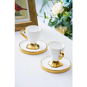 Cruz Duo Gold 2 Kişilik Kahve Fincan Takımı Sct-06167