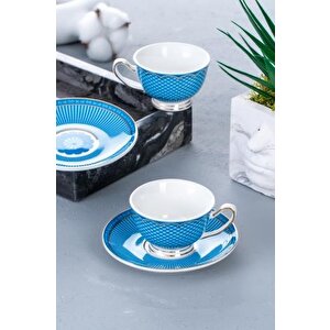 Grn-05033 Tessa Mavi 2 Kişilik Kahve Fincan Takımı