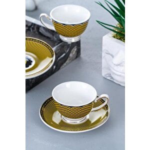 Grn-05033 Tessa Sarı 2 Kişilik Kahve Fincan Takımı