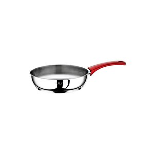 18 X 5 Cm Yumy Kapaksız Çelik Tava Kırmızı