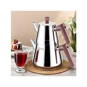Lines L-3065 Piramit Aile Boy Çelik Çaydanlık Bakalit