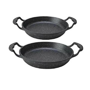 Cookware Granit Döküm 2 Li Kapaksız 18-20 Cm Sahan Seti