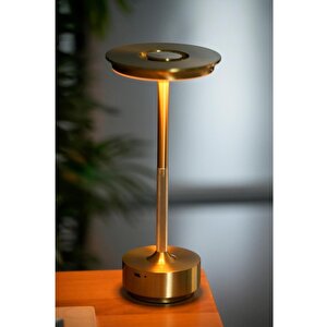 Dekoratif Gold Metal Masa Lambası - 28 Cm Acr-493