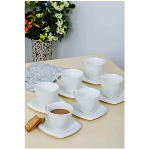 Ckr3303 Porselen 6'lı Nescafe Fincan Takımı Seti 12 Parça
