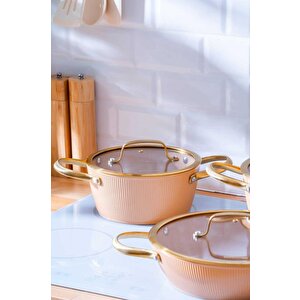 Acar Ultimate Pro 7 Parça Tencere Seti Rosegold Bft-06764