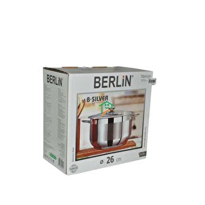 Tutku Berlin Silver 26x16 Cm Derin Çelik Tencere